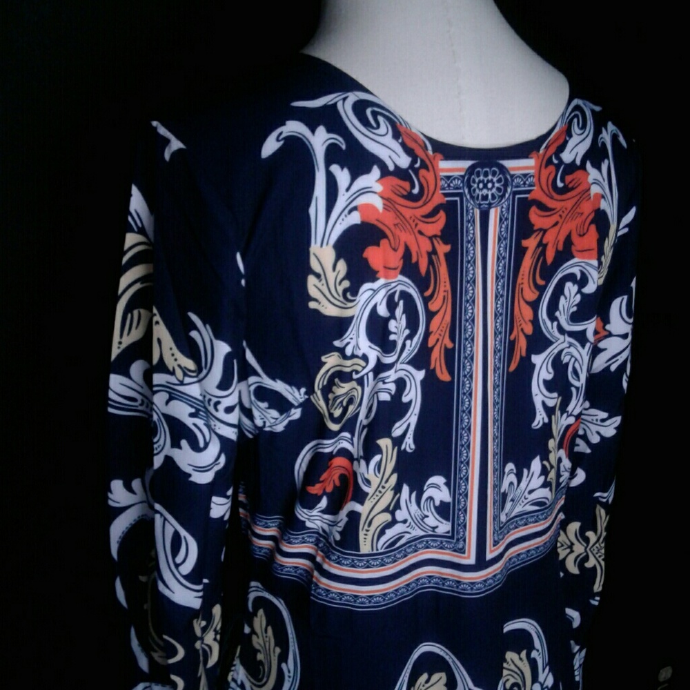 Abaya Traditional Retro Pattern Printed